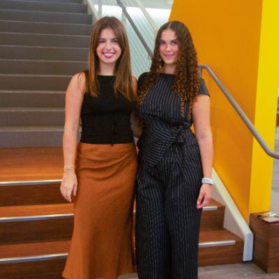 BCLA Summer Interns at the bottom of the stairs